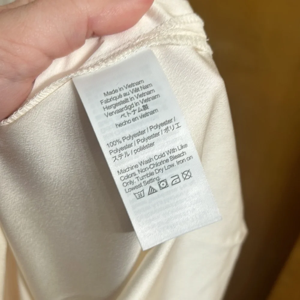 NWT J. Crew Puff Sleeve Satin-Back Crepe Top